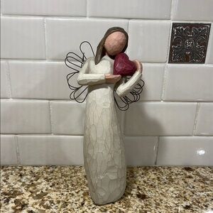 Willow Tree Cream and Red Sculpture Art